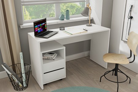 Письменный стол без тумбы Helvetia AGAPI 2497LZ03 (белый)