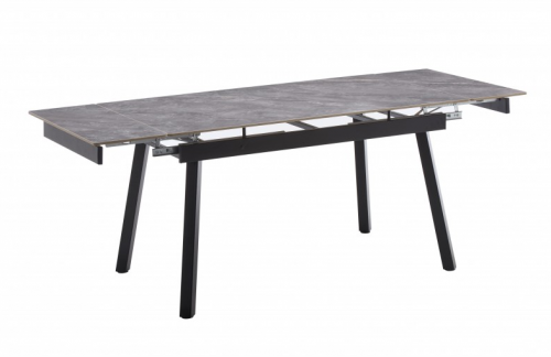 Стол обеденный BIO- Бастион (черный/ керамика Армани грей) 
