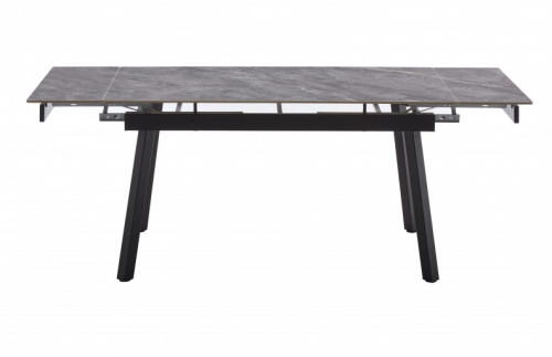 Стол обеденный BIO- Бастион (черный/ керамика Армани грей) 