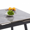 Стол обеденный BIO- Бастион (черный/ керамика Армани грей) 