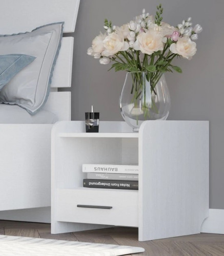 Тумба прикроватная EVR- Т-1 белый(нимфея альба)