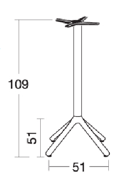 База для стола VLL- SCAB Nemo Fixed (антрацит)