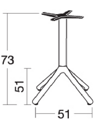 База для стола VLL- SCAB Nemo Fixed (антрацит)