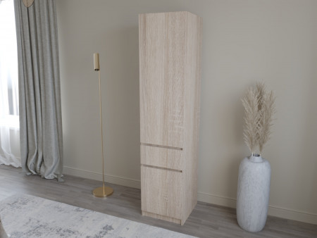 Шкаф-пенал с штангой на 1 шухляду и 2 двери ViA- Таун Т-2