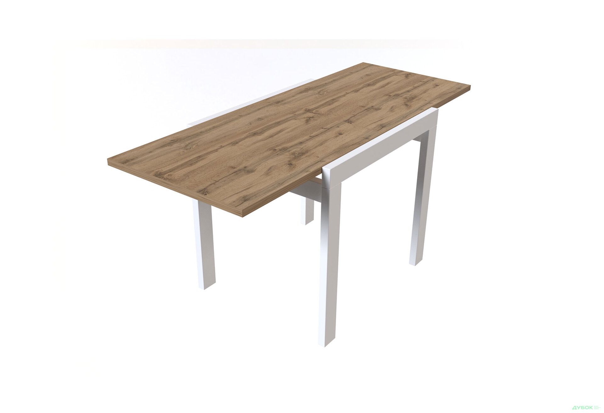 Стол раскладной ViA- Крос (белый/дуб тахо)