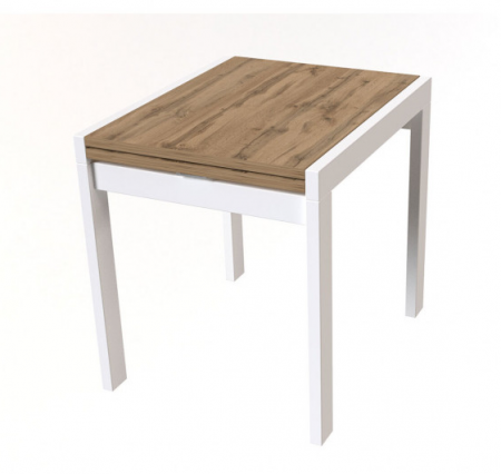 Стол раскладной ViA- Крос (белый/дуб тахо)