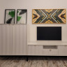 Комод высокий Perfect Home Новая/Nova 2-дверный с черными ножками K104 Белый