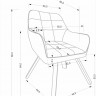 Стул обеденный поворотный HALMAR K-588 (бежевый/черный)