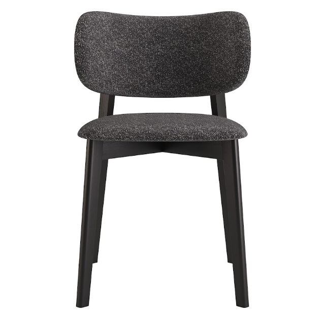 Стул обеденный LVK- Hawk массив ясеня (черный)  