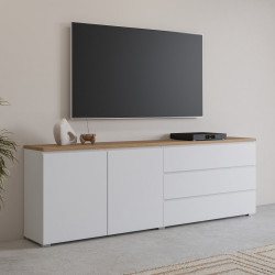 Комод на 2 двери и 3 ящика Helvetia MODO 247VOJ28 (белый/дуб маувелла)