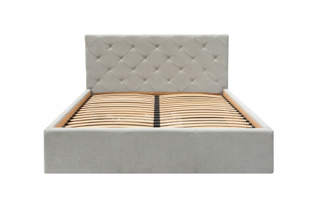 Кровать с подъемным механизмом BIO- Софт Атланта (светло-серый, бежевый)