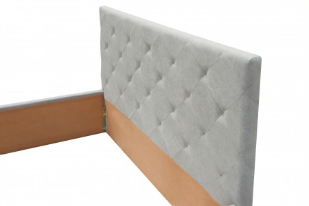 Кровать с подъемным механизмом BIO- Софт Атланта (светло-серый, бежевый)