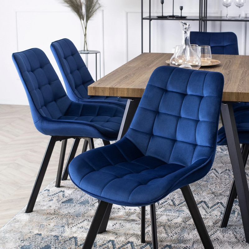 Стул обеденный MEBEL ELITE RICK синий велюр