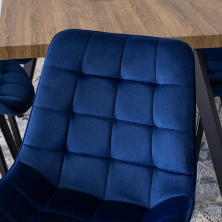 Стул обеденный MEBEL ELITE RICK синий велюр