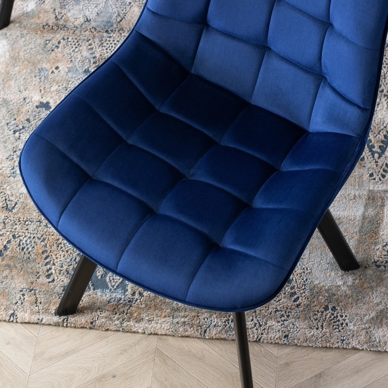 Стул обеденный MEBEL ELITE RICK синий велюр