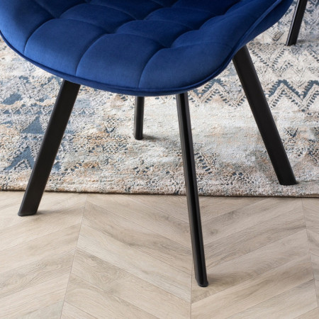 Стул обеденный MEBEL ELITE RICK синий велюр