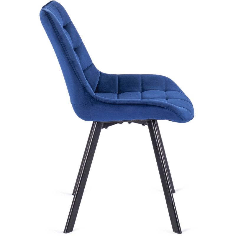 Стул обеденный MEBEL ELITE RICK синий велюр