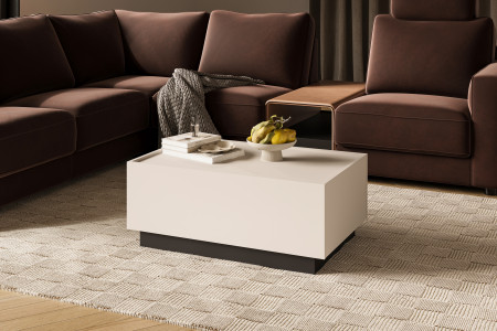 Стол кофейный раздвижной Helvetia EKO 24KWMJ96 (кашемир/черный)