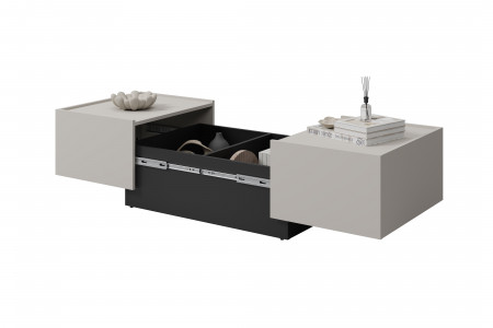 Стол кофейный раздвижной Helvetia EKO 24KWMJ96 (кашемир/черный)