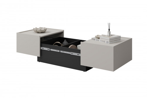 Стол кофейный раздвижной Helvetia EKO 24KWMJ96 (кашемир/черный)