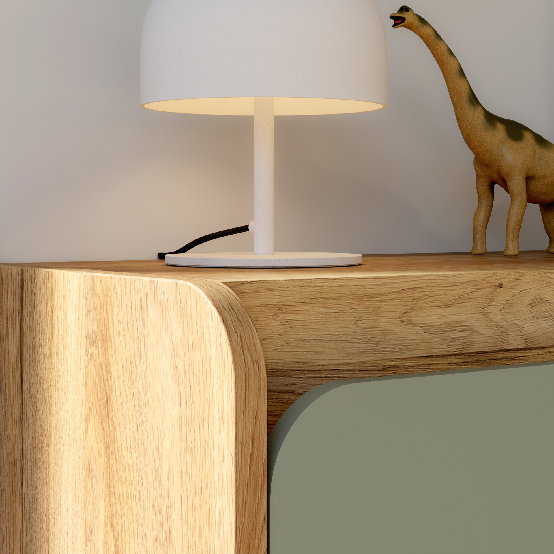 Кровать односпальная Forte HOA HOAL1092 (дуб маувелла/шалфей)