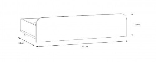Кровать односпальная Forte HOA HOAL1092 (дуб маувелла/шалфей)