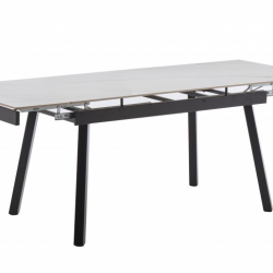 Стол обеденный BIO- Бастион (черный/ керамика Белый) 