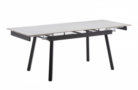 Стол обеденный BIO- Бастион (черный/ керамика Белый) 