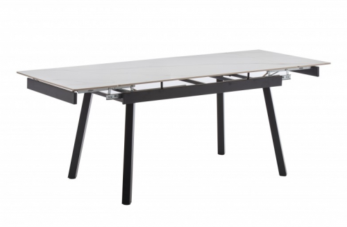 Стол обеденный BIO- Бастион (черный/ керамика Белый) 