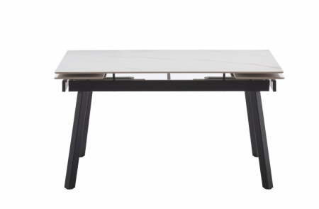 Стол обеденный BIO- Бастион (черный/ керамика Белый) 