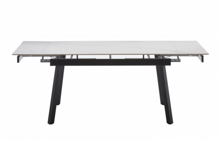 Стол обеденный BIO- Бастион (черный/ керамика Белый) 