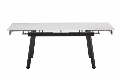 Стол обеденный BIO- Бастион (черный/ керамика Белый) 