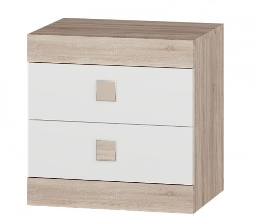 Тумба прикроватная EVR- Соната дуб Сонома + фасад белый