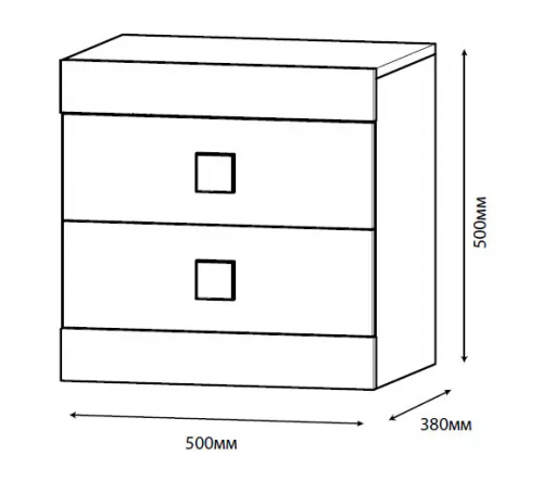 Тумба прикроватная EVR- Соната дуб Сонома + фасад белый