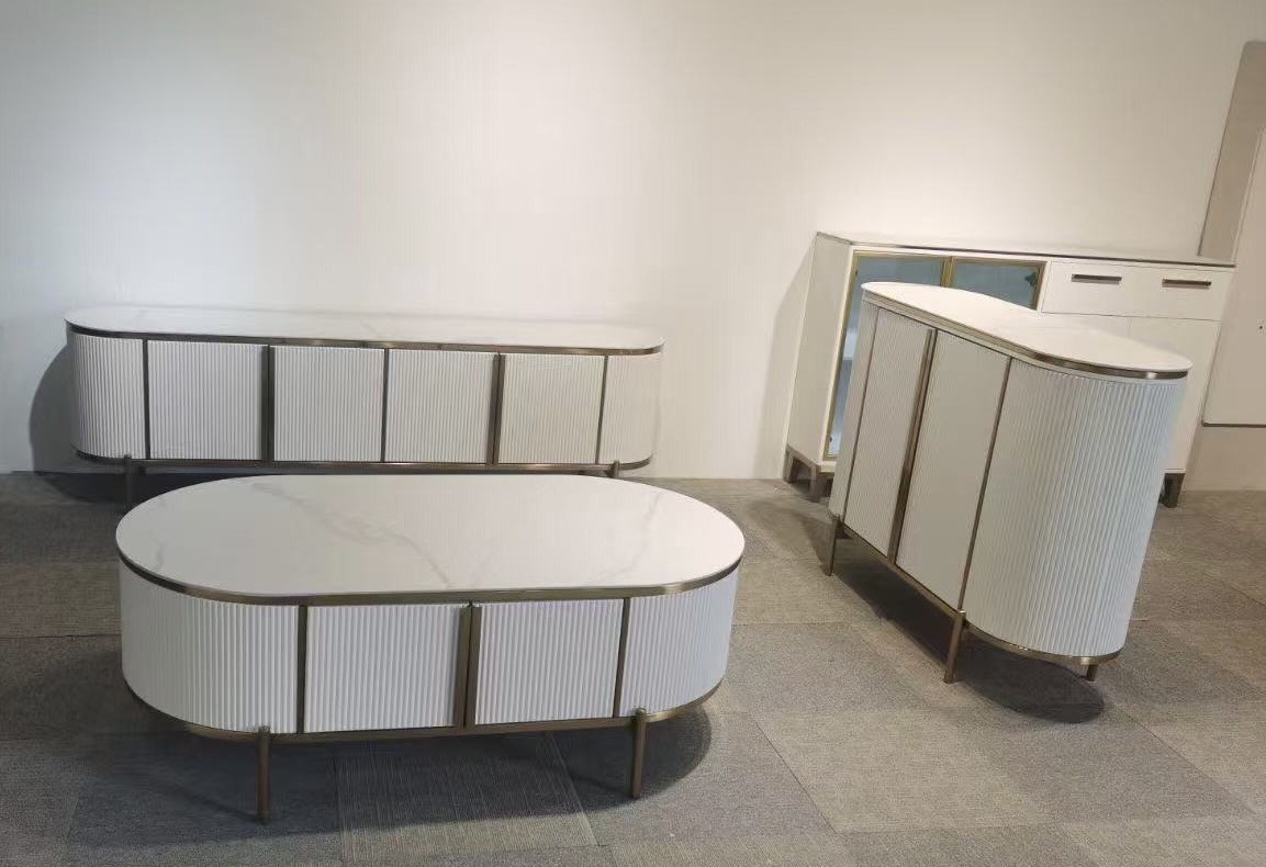 Журнальный стол Elt- 816 керамика (белый/золото)