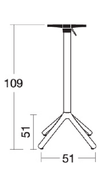 Поворотная база для стола VLL- SCAB Nemo Folding (антрацит)