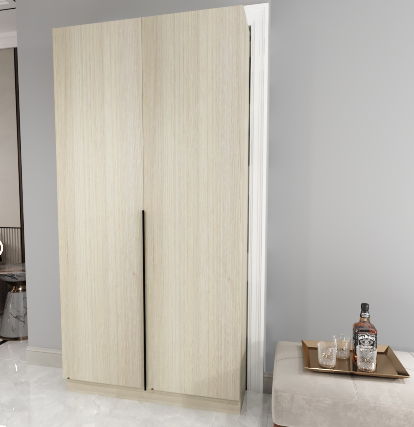 Шкаф с полками 2Д (двухдверный) ViA- Сити С-8