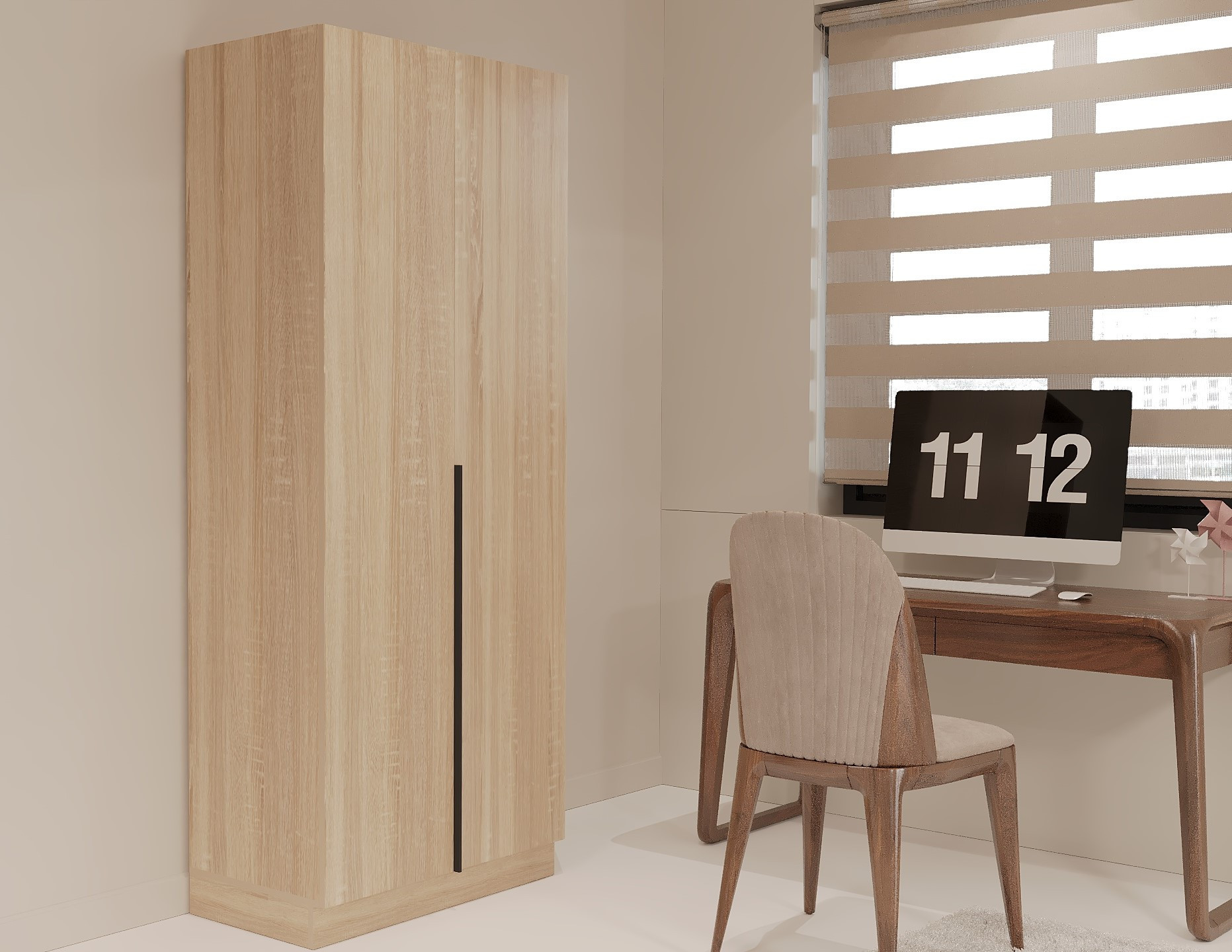 Шкаф с полками 2Д (двухдверный) ViA- Сити С-8