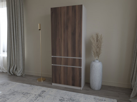 Шкаф-пенал с полками на 1 шухляду и 4 двери ViA- Таун Т-3