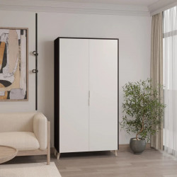 Шкаф 195х100х52 см KOD- ШК-100ящ Хюгге (белый фасад)