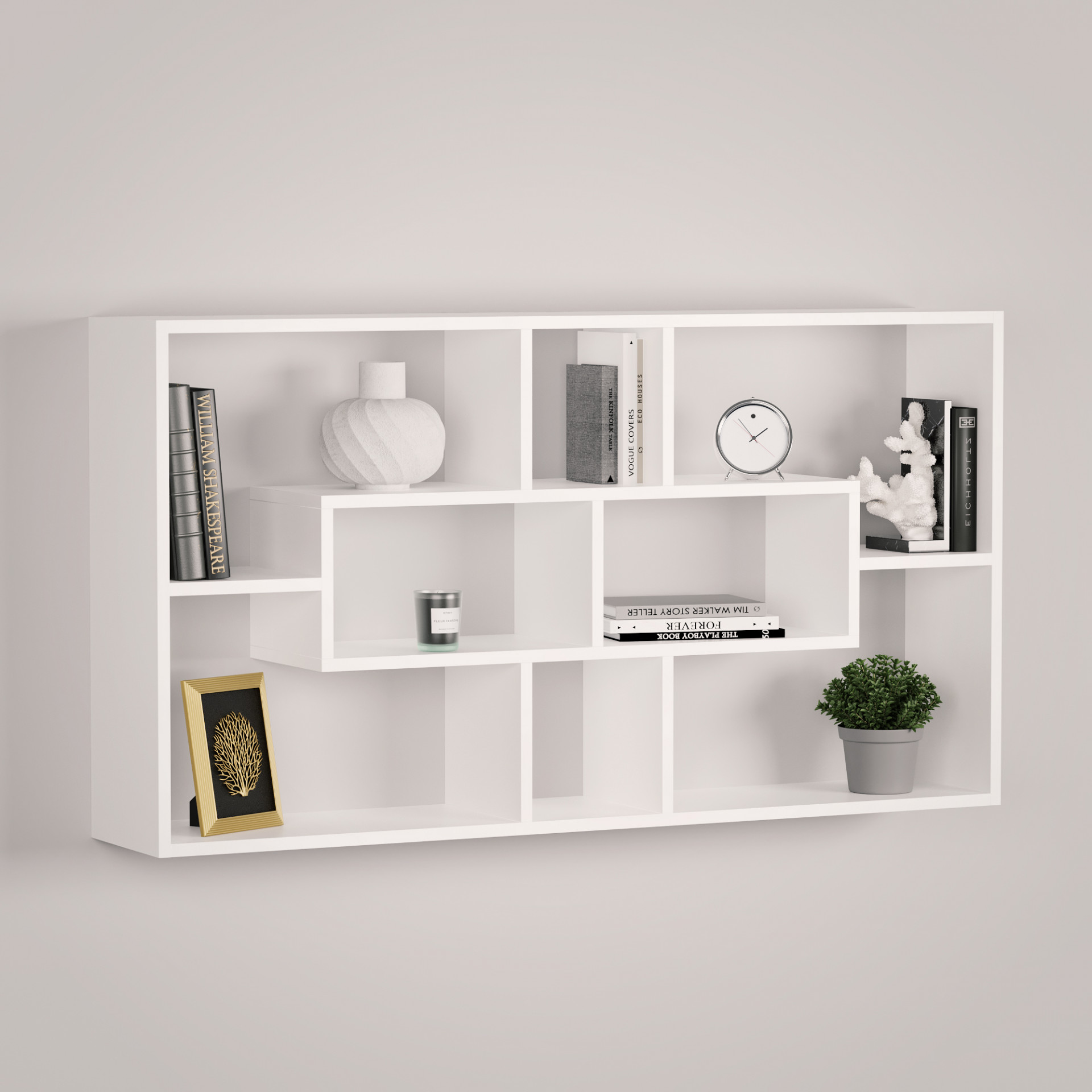 Полка навесная настенная 65х120х22 см KOD- ПК-4