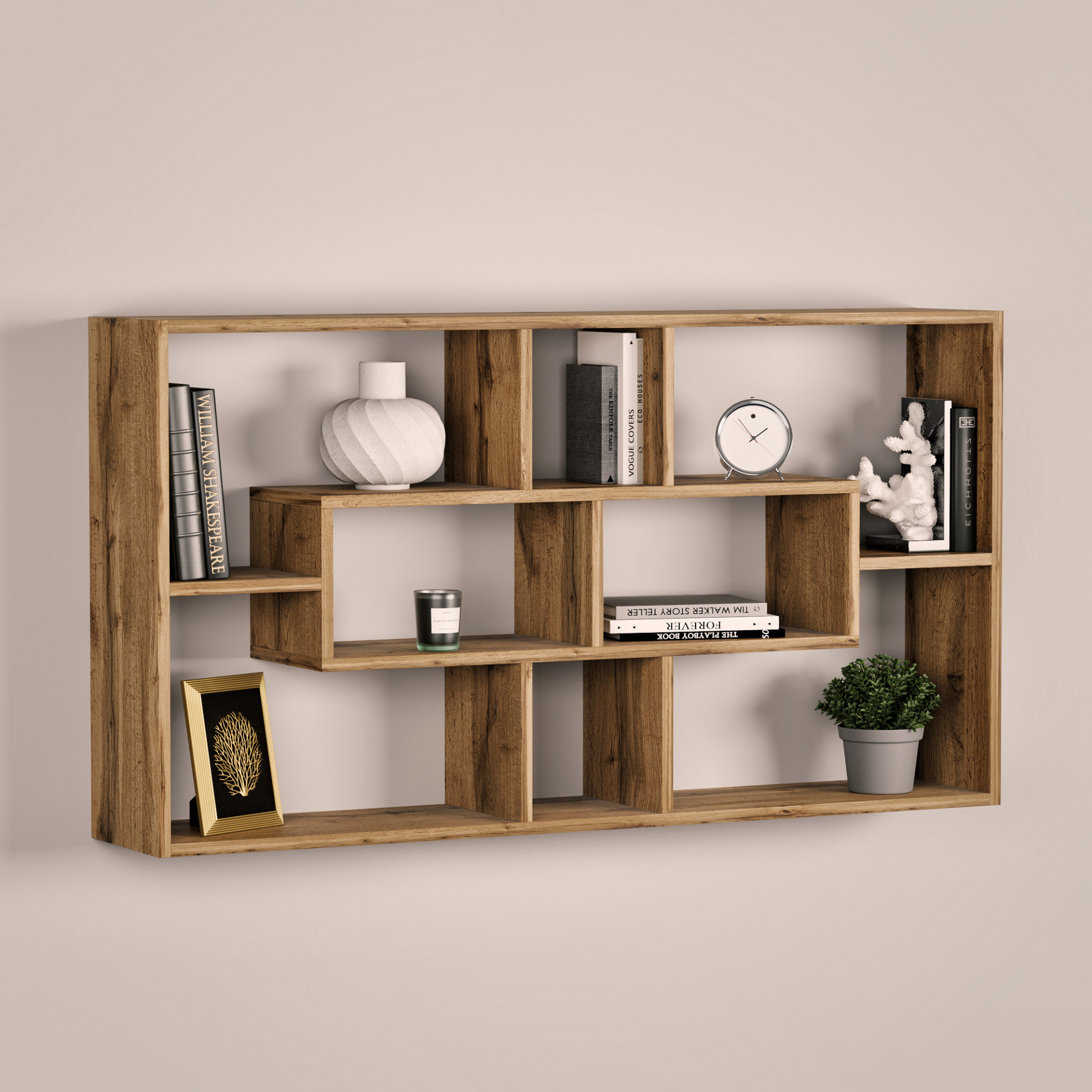 Полка навесная настенная 65х120х22 см KOD- ПК-4