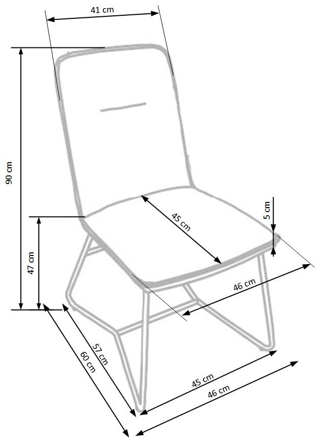 Стул обеденный мягкий PL- Halmar K-390