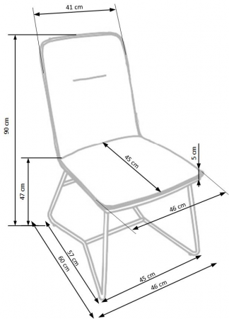 Стул обеденный мягкий PL- Halmar K-390