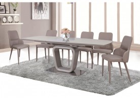 Обеденный комплект модерн EVRO- стол Madrid + стулья Vigo (1+6)