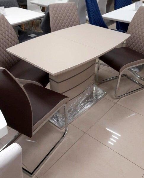 Стол обеденный модерн Premium EVRO- Houston MINI DT-9123-1 (мокко сатин)