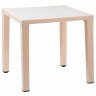 Стол обеденный TYA- Antares Стекло, Ножки-пласт., Кремовый 80х80