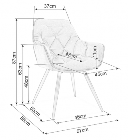 Стул SIGNAL Cherry Bjorn карри/ бежевый с каркасом черный мат