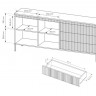 Комод Perfect Home Сенсо/Senso 2-дверный с 3 ящиками 2D3S/187 Беж