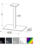 Опора для стола STL- Milano Big (основание 60х40 см, высота 57 см и 72  см)